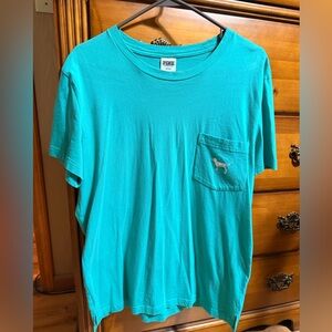 PINK Victoria's Secret Teal sequin T-Shirt
